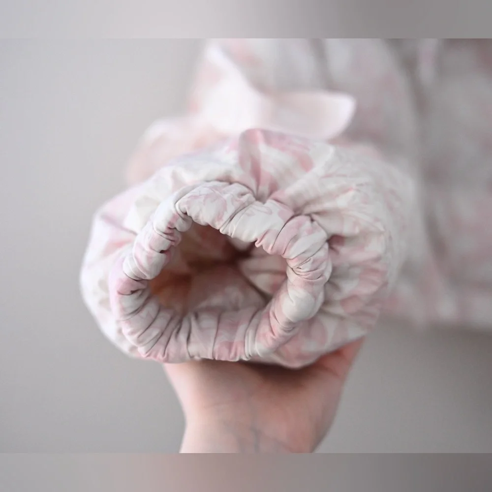 Selkie The Castle Pink Floral Marshmallow Puffer Womens Large Jacket- coquette - Picture 8 of 16